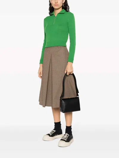 Plan C Twist-lock Leather Shoulder Bag