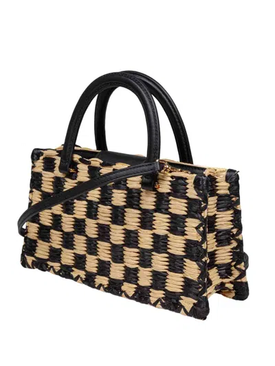 Tory Burch Ella Checkered Crochet Top-handle Bag