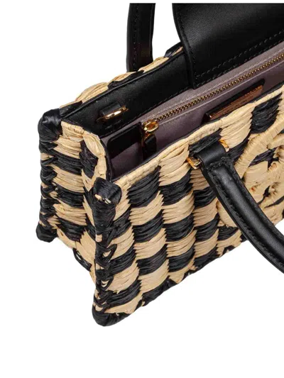 Tory Burch Ella Checkered Crochet Top-handle Bag