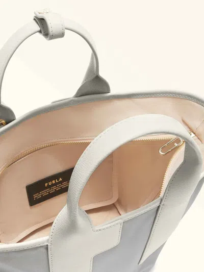 Furla Piuma M Tote Nylon Handbag Ash Color