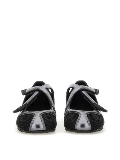 Attico Flat Shoes Blacks And Greys In Black