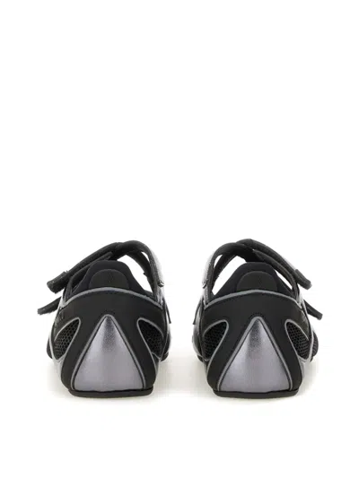 Attico Flat Shoes Blacks And Greys In Black