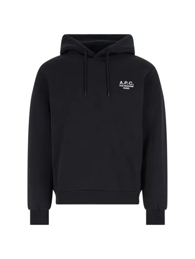 Apc A.p.c. Hoodie Standard Rue Madame Gots In Black