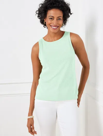 Talbots Plus Petite - Crewneck Sleeveless Tank Top - Coastal Blue - X