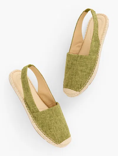 Talbots Izzy Slingback Espadrille Flats - Citrus Leaf - 11m