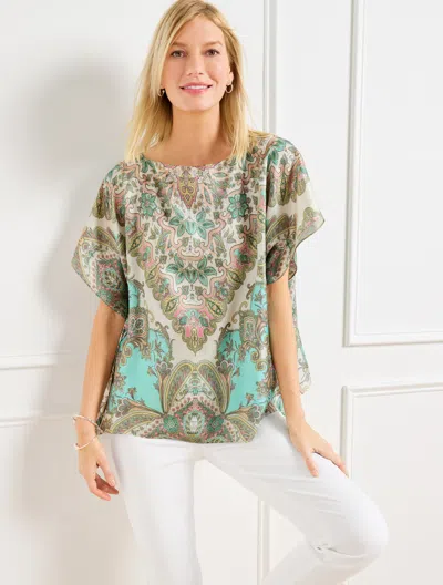 Echo Poncho - Medallion - Sandstone - L/xl Talbots
