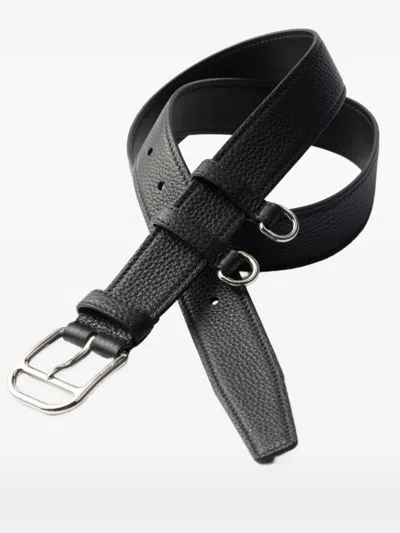 Prada Leather Belt In Black