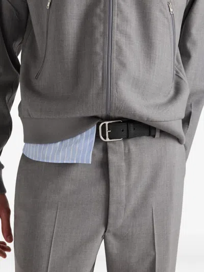 Prada Leather Belt In Black