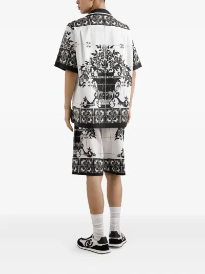 Dolce & Gabbana Majolica-print Poplin Trousers