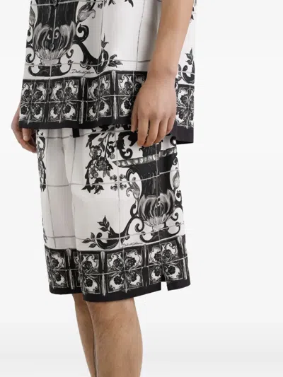 Dolce & Gabbana Majolica-print Poplin Trousers