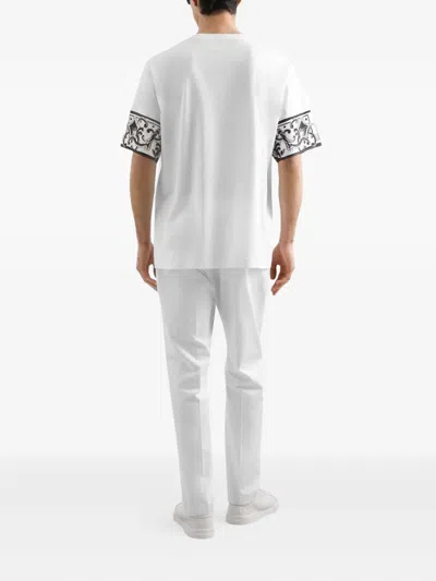 Dolce & Gabbana Dolce&gabbana Men Maiolica Print T-shirt In White