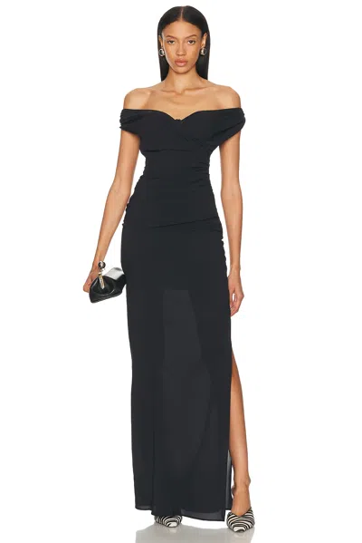 Jacquemus La Robe Rita Longue Gown In Black
