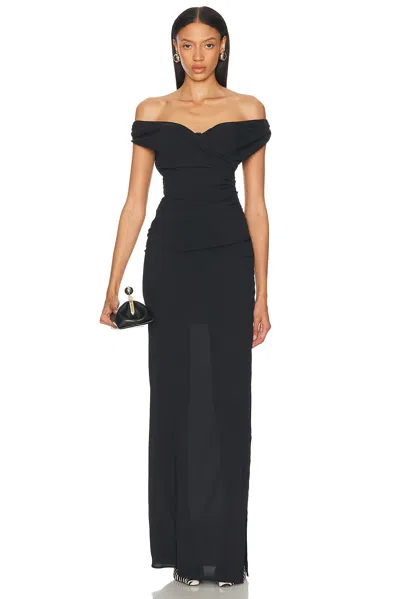 Jacquemus La Robe Rita Longue Gown In Black