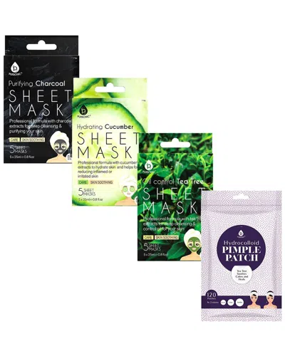 Pursonic Acne Care & Hydration Essentials Bundle Hydrocolloid Pimple Patches & Multi-mask Sheet Coll In Multicolor
