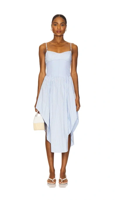 POPLIN CUPPED MIDI DRESS
