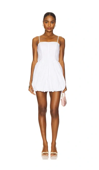 Fleur Du Mal Corset Bubble Mini Dress In White