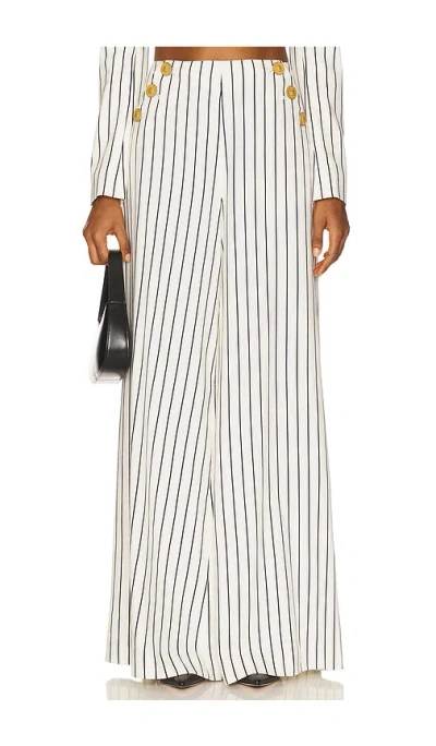 L'agence Kingston Striped Wide-leg Pants In Multi