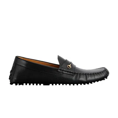 Pre-owned Gucci Driver Loafer 'horsebit - Black'