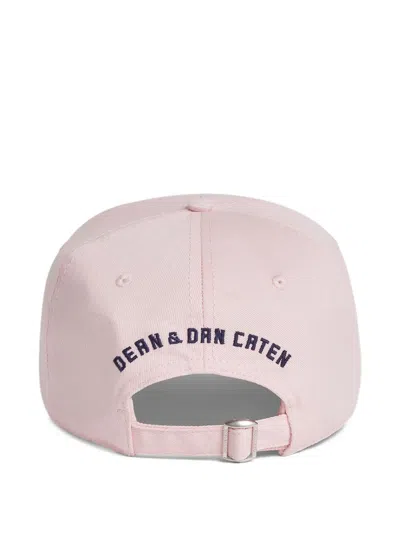 Dsquared2 Structured Baseball Cap With Curved Brim In Pink