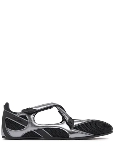 Attico Flat Shoes Blacks And Greys In Black