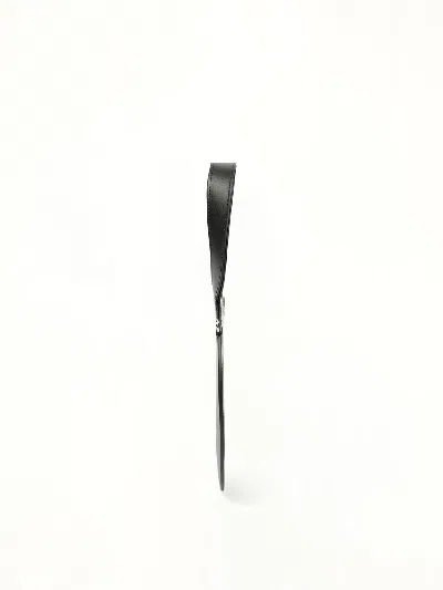 Coperni Mickey Black Handbag With Cut-out Handle And Logo Lettering On The Front In Leather