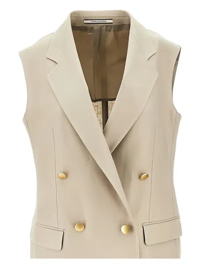 Tagliatore Linen Double-breasted Tailored Vest