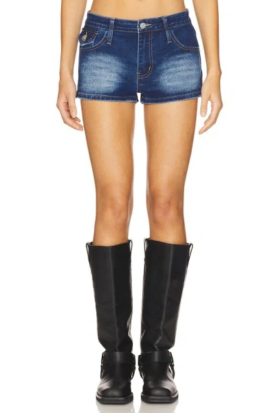 Superdown Verona Micro Short In Blue