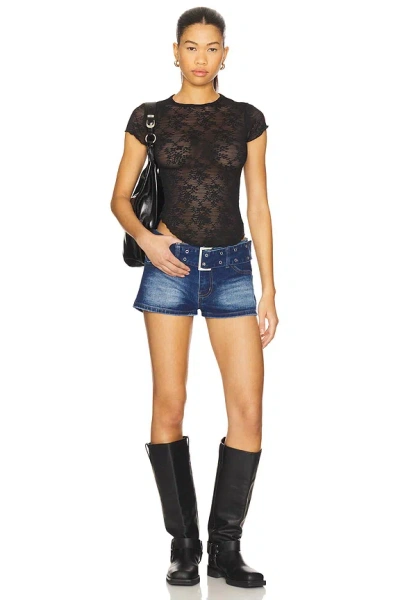 Superdown Verona Micro Short In Blue