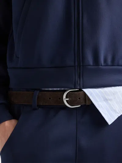 Prada Suede Belt In Brown