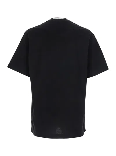 Dolce & Gabbana Cotton Piqué T-shirt With Contrasting Collar In Black