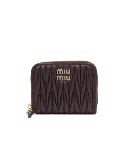 Miu Miu Zip Wallet In Black