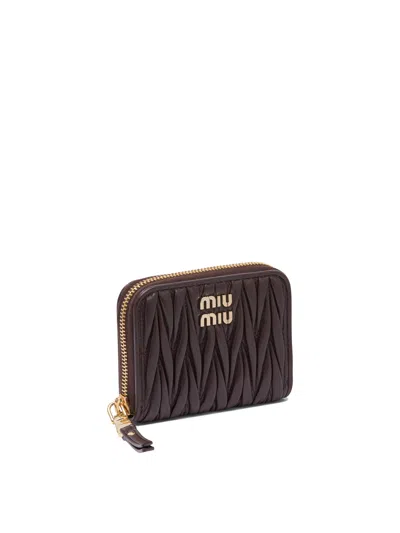 Miu Miu Zip Wallet In Black