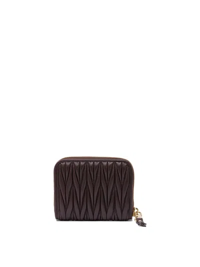 Miu Miu Zip Wallet In Black