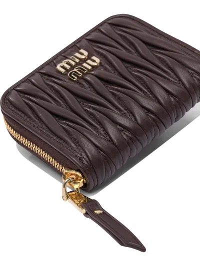 Miu Miu Zip Wallet In Black