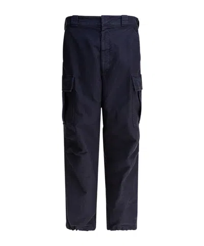 Prada Belt Loop Casual Pants In Blue
