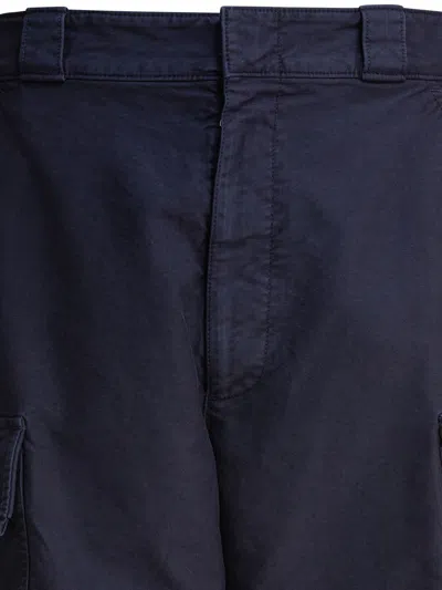 Prada Belt Loop Casual Pants In Blue