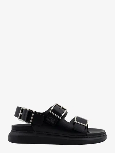 Alexander Mcqueen Alexander Mc Queen Black Leather Sandal