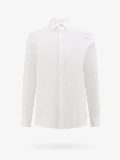 Valentino White Spread-collar Cotton-poplin Shirt
