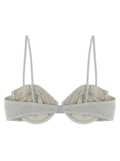 Mc2 Saint Barth Adjustable Straps 'salina' Bikini Top In Gray