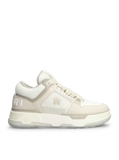 Amiri Ma1 Sneakers In Leather And Fabric In White