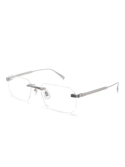 Dunhill Square-frame Glasses In Silver