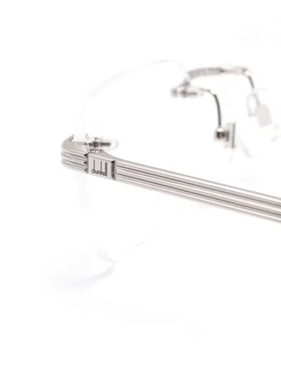 Dunhill Square-frame Glasses In Silver