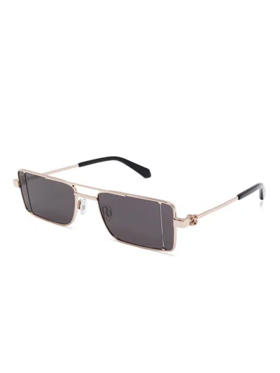 Off-white Eyewear Rectangle-frame Sunglasses In Gold