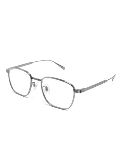 Dunhill Square-frame Glasses In Silver