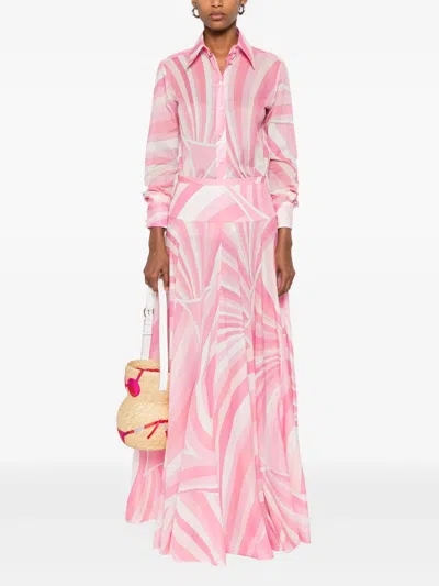 Pucci Iride-print Cotton Muslin Button-down Blouse In Multi