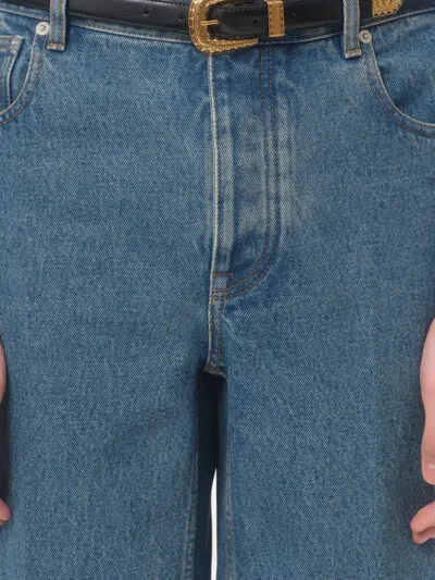 Valentino Garavani Black Vlogo Signature Brushed Calfskin Belt