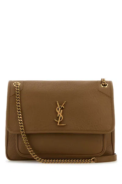 Saint Laurent Camel Leather Large Niki Bag