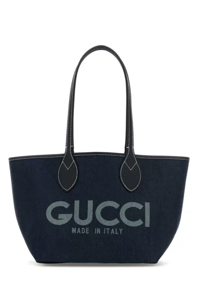 Gucci Women Denim Totissima Reversibile Shopping Bag