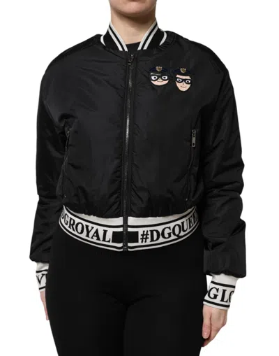 Dolce & Gabbana Image Baseball Jacket In Black