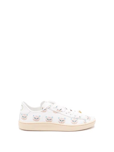 Valentino Artistic Maison Cat Leather Sneakers
